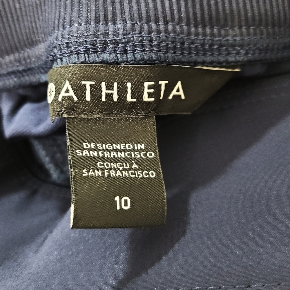 Athleta Brooklyn mid rise ankle pant navy blue camo Women's size 10 - Picture 7 of 7